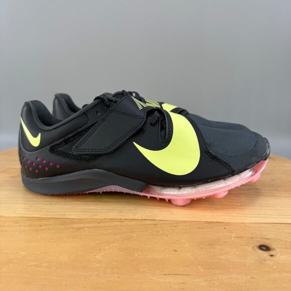 Nike Zoom Long Jump Elite Mens Size 10 Track Shoes Spikes Black Pink LJ NEW - Picture 1 of 7
